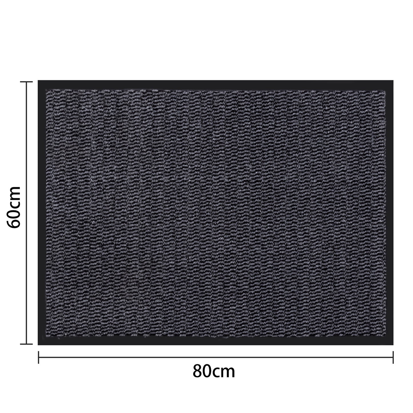 Striped Outdoor Indoor Mat for Entryway Door 31.5" x 23.5" Grey