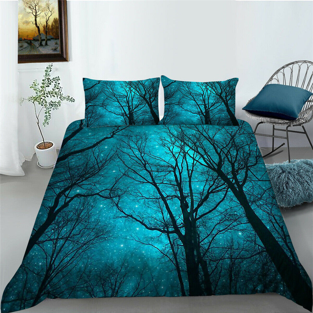 Luxury Tree Painting Bedding Cover Suit With Pillowcase Home Bed Set Fashionable Uniqe Design Duvet Covers Queen