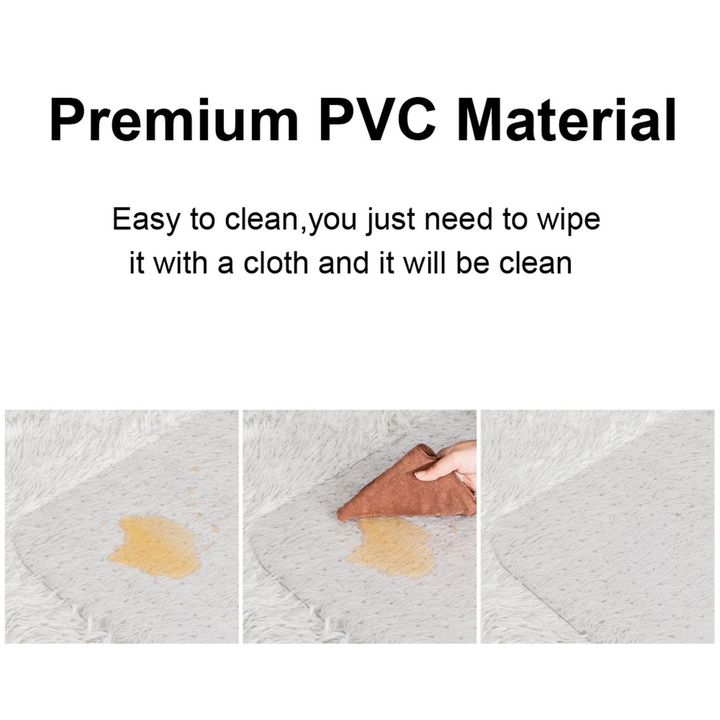 90 x 120 x 0.25cm PVC Home-use Protective Mat Chair Pad with Nail for Floor Chair Transparent