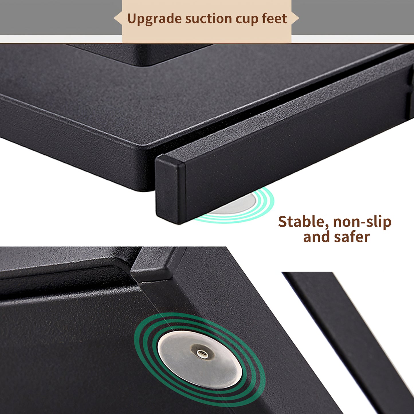 Three-layer Storage Shelf Adjustable Stainless Steel Spice Rack Free Installation Kitchen Organizer Spice Bottle Shelf with Suction Cup Feet Pad for Bathroom Kitchen Office
