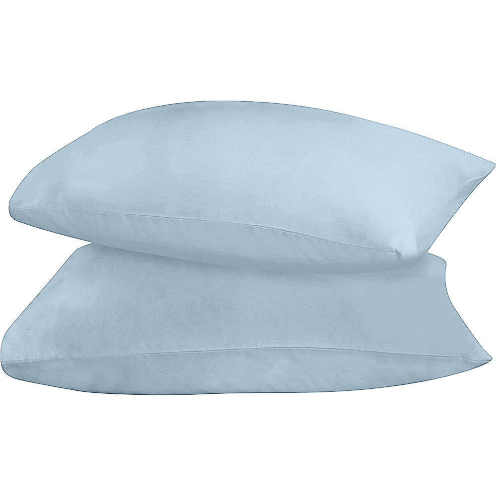 2Pcs Magic Strecth Pillowcase Bedding Pillow Cover Queen Size Blue