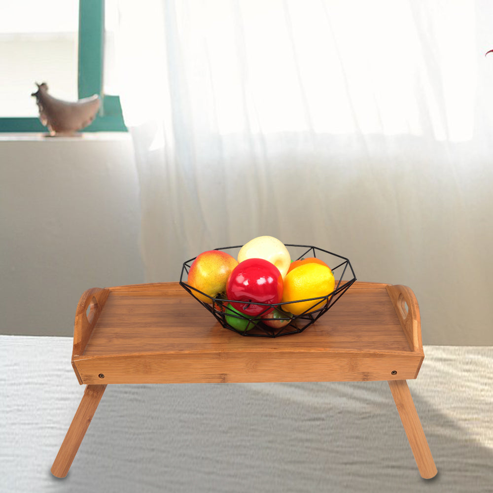 Foldable Curved Breakfast Tray Burlywood