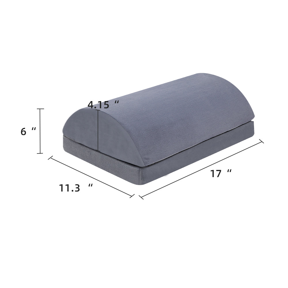 (17 x 11.3 x 4.15/6 )" Memory Cotton Pedals Height Can Be Split Gray