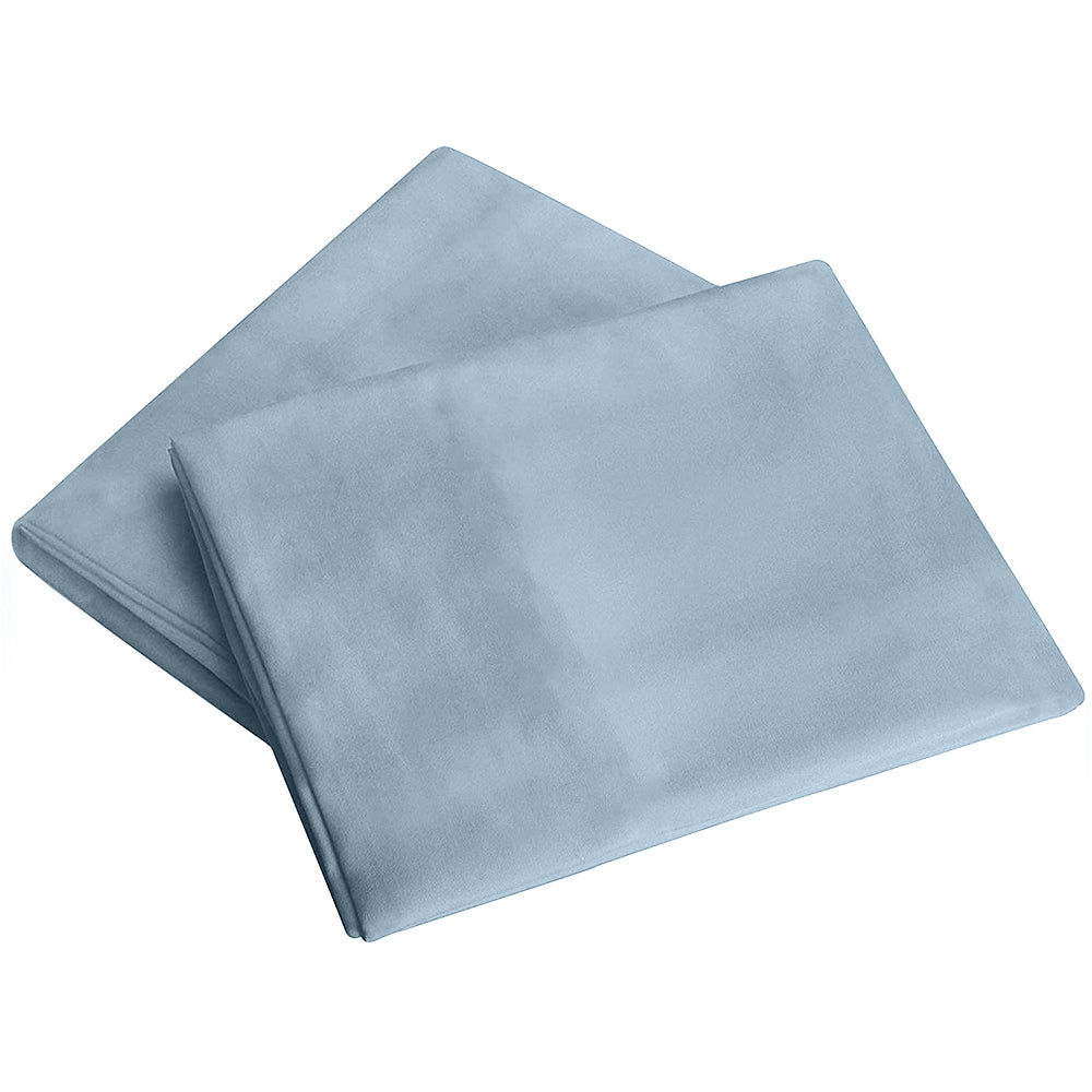 2Pcs Magic Strecth Pillowcase Bedding Pillow Cover Queen Size Blue