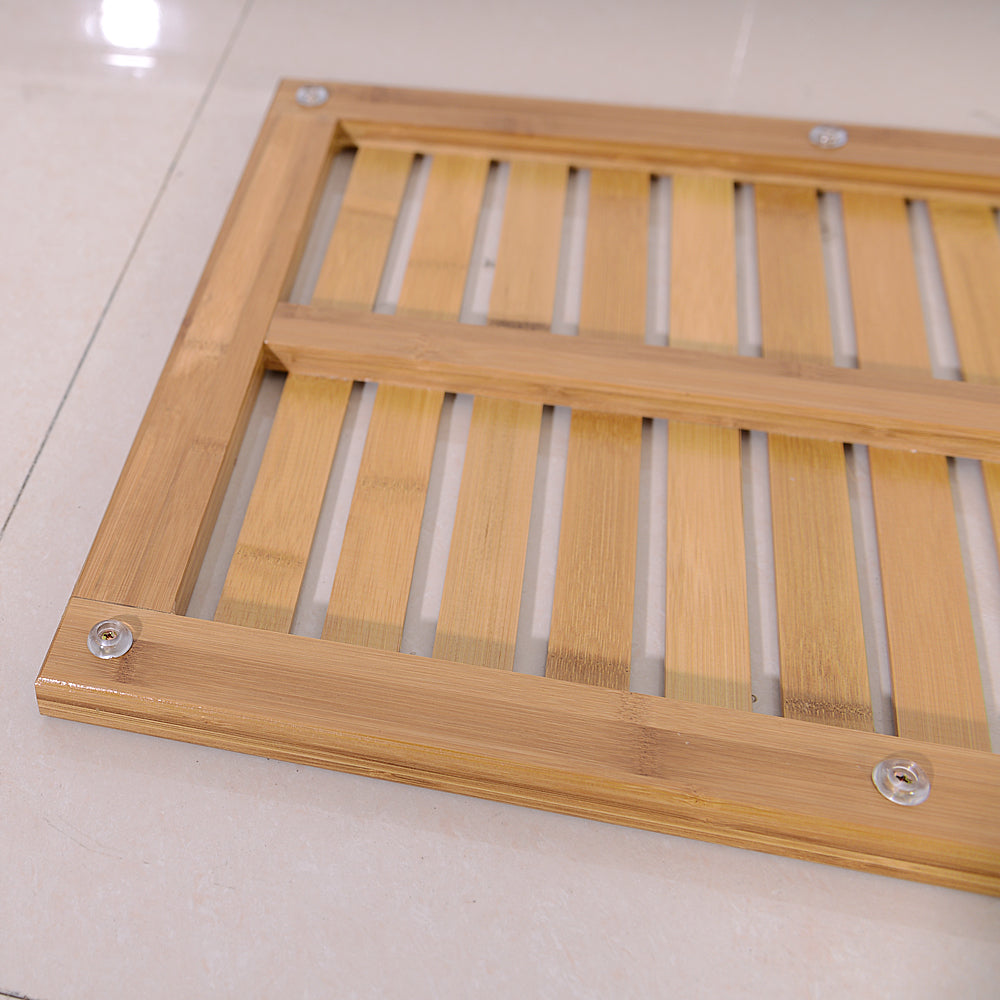 Bamboo Floor & Bath Mat Wood Color