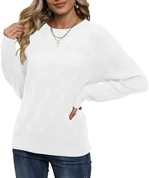 Women's Fall Lightweight Sweater Knit Casual Pullovers Sweaters
