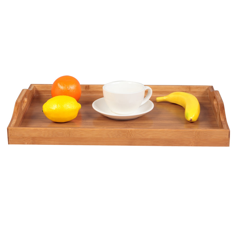 [50 X 35 X 6.3]cm Tray With Handles Wood Color