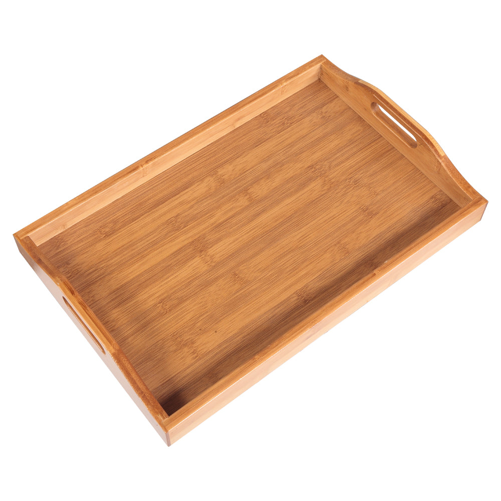 [50 X 35 X 6.3]cm Tray With Handles Wood Color