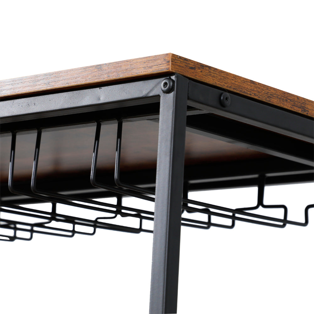 Wine Rack Cart with Glass Holder