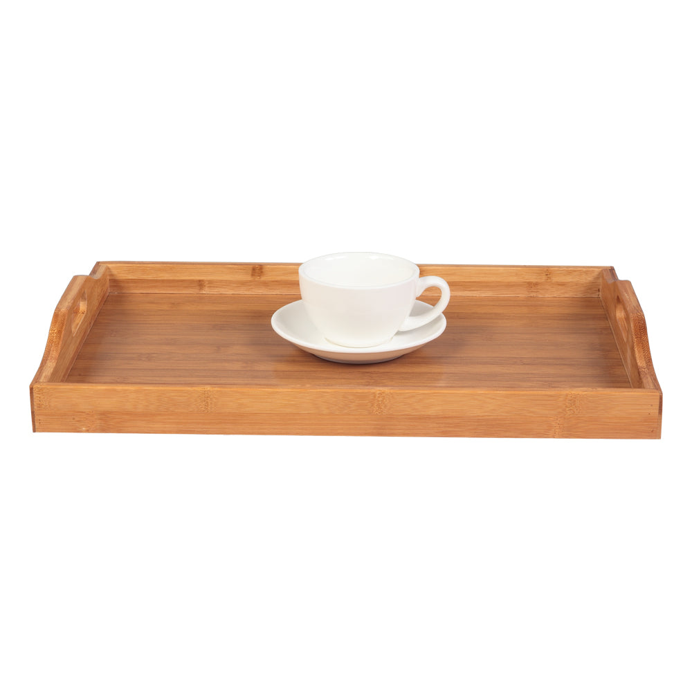 [50 X 35 X 6.3]cm Tray With Handles Wood Color