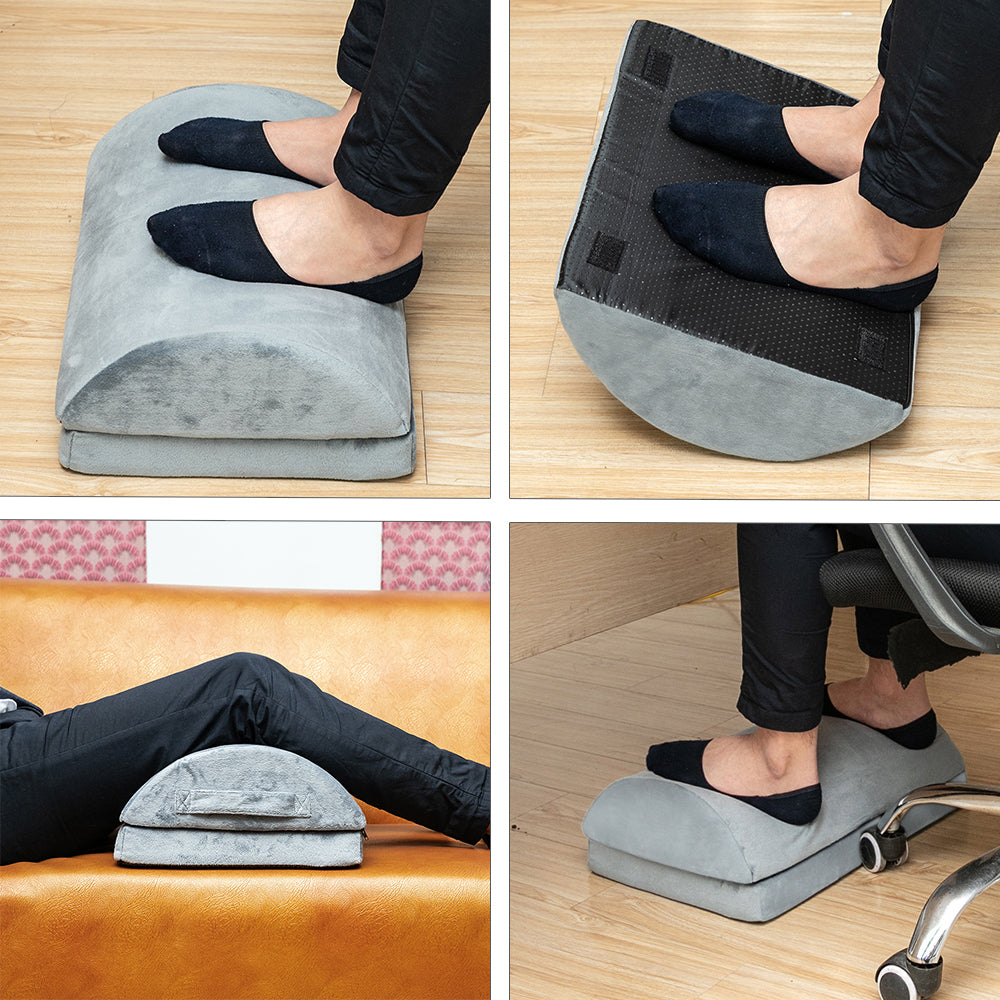 (17 x 11.3 x 4.15/6 )" Memory Cotton Pedals Height Can Be Split Gray