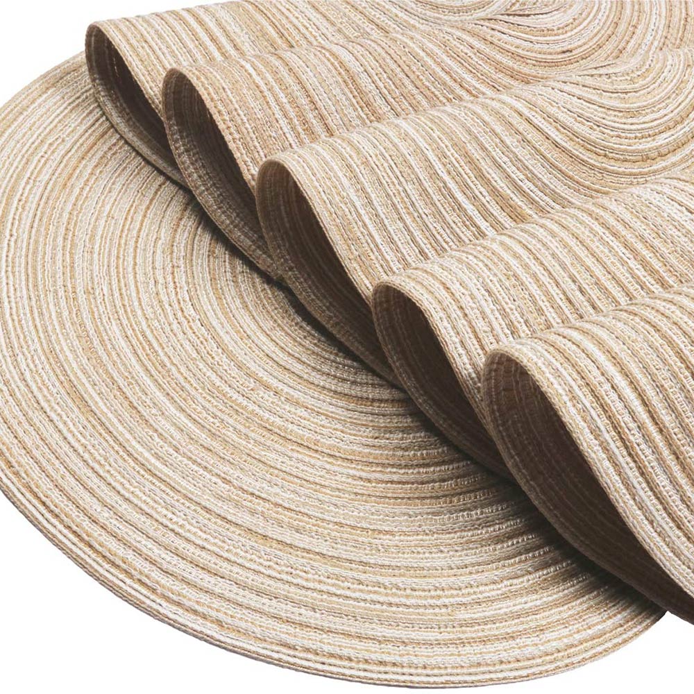 4 Pack Of Round Environmental Protection Placemat Food Insulation Pad Simple Table Mat Coaster Bowl Mat