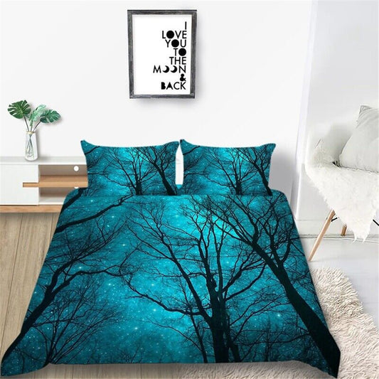 Luxury Tree Painting Bedding Cover Suit With Pillowcase Home Bed Set Fashionable Uniqe Design Duvet Covers Queen