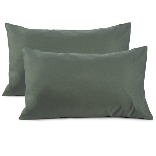 Power of Nature 2Pcs Polyester Cotton Pillow Case Dark Grey