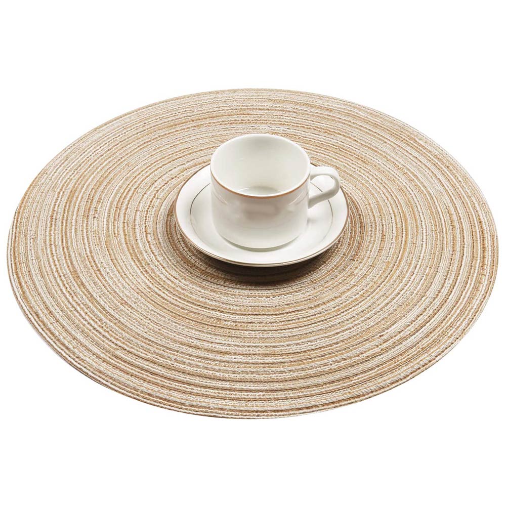 4 Pack Of Round Environmental Protection Placemat Food Insulation Pad Simple Table Mat Coaster Bowl Mat